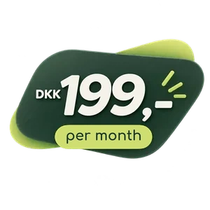 DKK 199/month excl. VAT