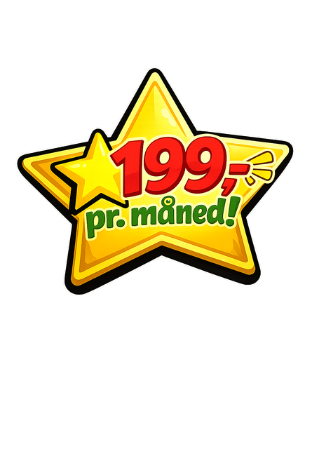 199,- pr. måned