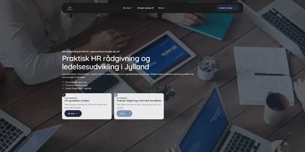 Hjemmeside lavet af Moneyweb til Arkanas ApS